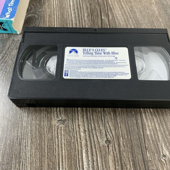 Blue's Clues Telling Time With Blue VHS 2002 Nick Jr Nickelodeon - Picture 6 of 6